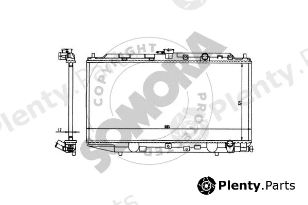 Somora 120242 — Radiator, engine cooling