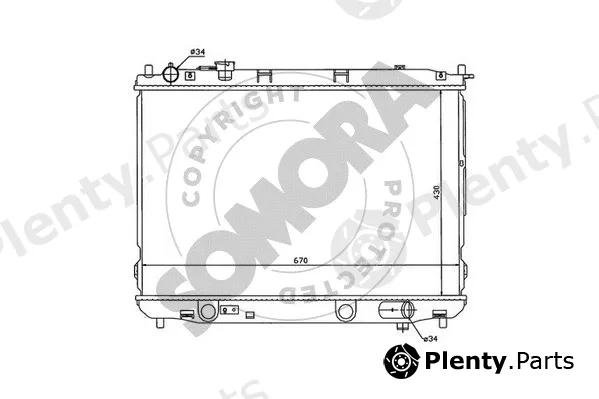 Somora 116140 — Radiator, engine cooling