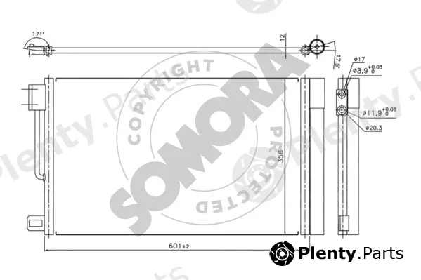 Somora 212760 — Condenser, air conditioning