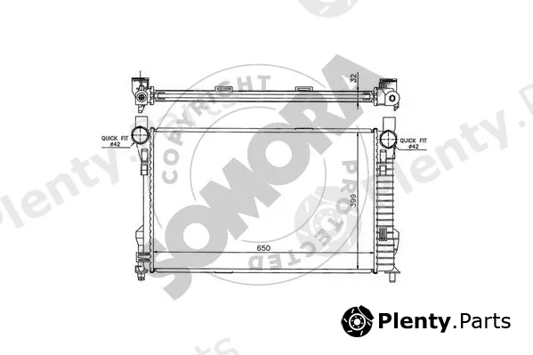 Somora 171340D — Radiator, engine cooling