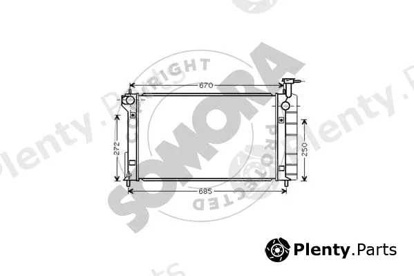Somora 313540 — Radiator, engine cooling