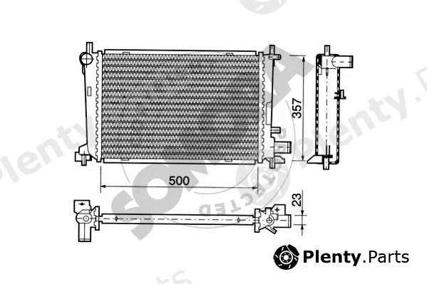 Somora 092342 — Radiator, engine cooling