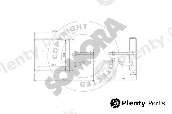 Somora 011250A — Heat Exchanger, interior heating