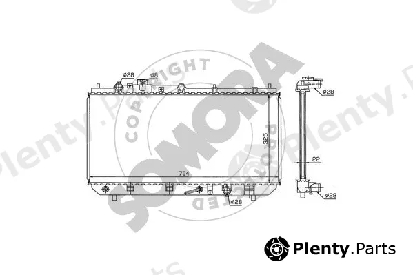 Somora 162640C — Radiator, engine cooling