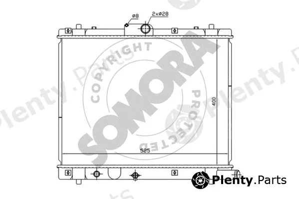 Somora 301740A — Radiator, engine cooling