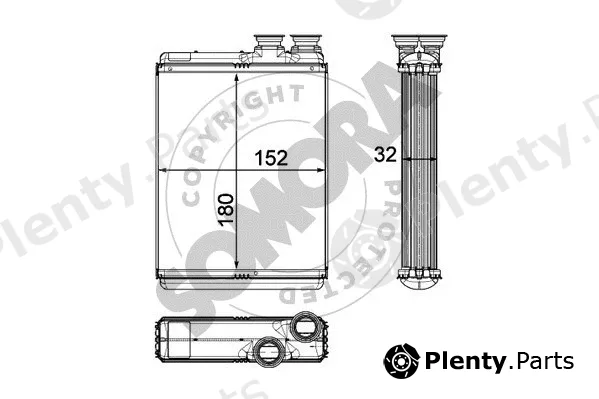 Somora 050550 — Heat Exchanger, interior heating