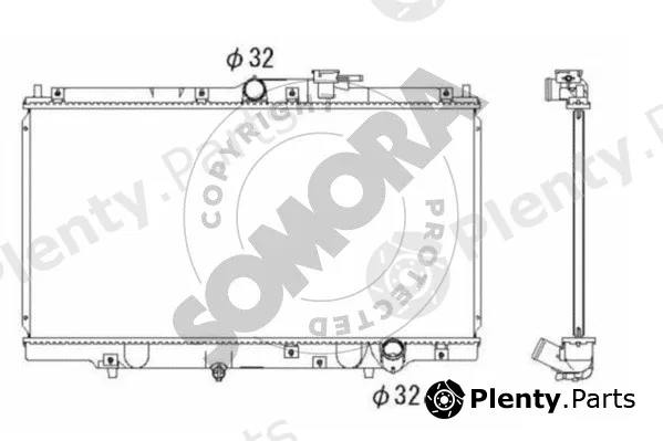 Somora 122540A — Radiator, engine cooling