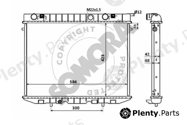 Somora 213540A — Radiator, engine cooling