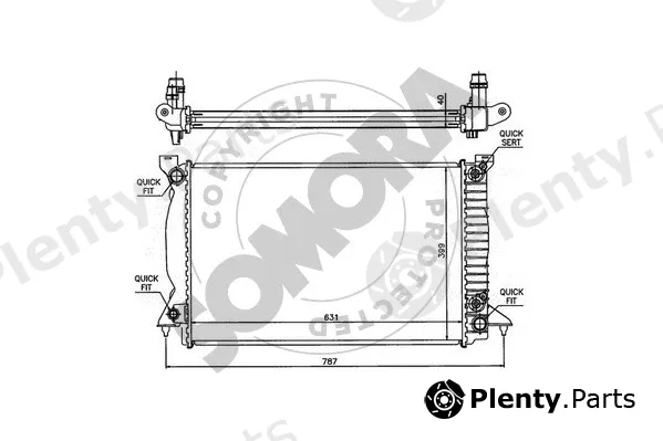 Somora 021540E — Radiator, engine cooling