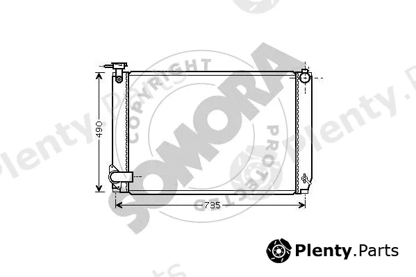 Somora 374140B — Radiator, engine cooling