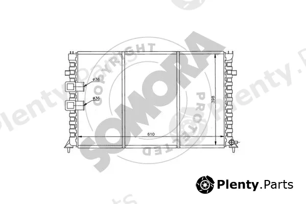 Somora 052240B — Radiator, engine cooling
