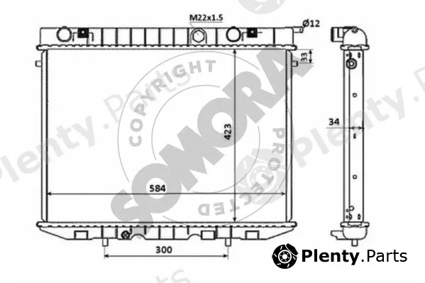 Somora 213540 — Radiator, engine cooling