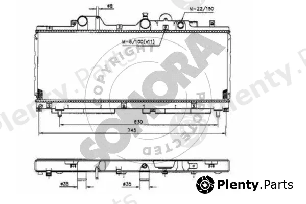 Somora 081242A — Radiator, engine cooling