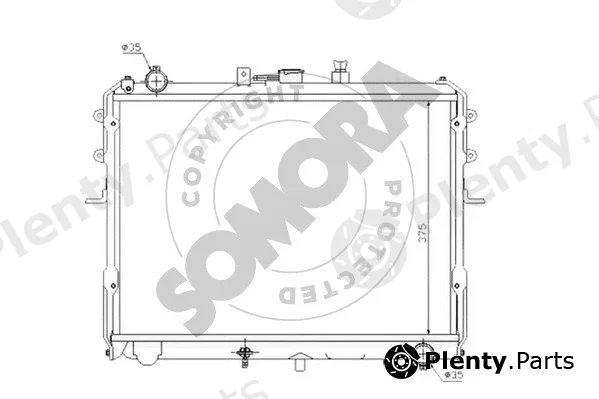 Somora 165440A — Radiator, engine cooling
