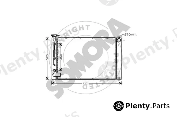 Somora 374140 — Radiator, engine cooling