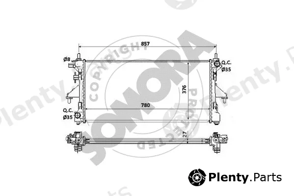 Somora 084240 — Radiator, engine cooling