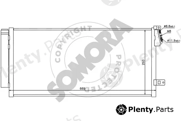 Somora 088260 — Condenser, air conditioning