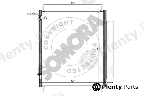 Somora 220060C — Condenser, air conditioning
