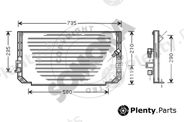 Somora 314260A — Condenser, air conditioning