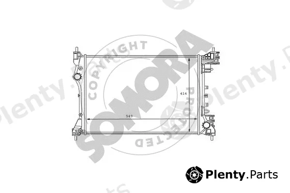 Somora 013040 — Radiator, engine cooling