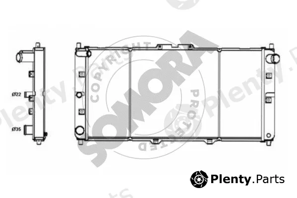 Somora 166540 — Radiator, engine cooling
