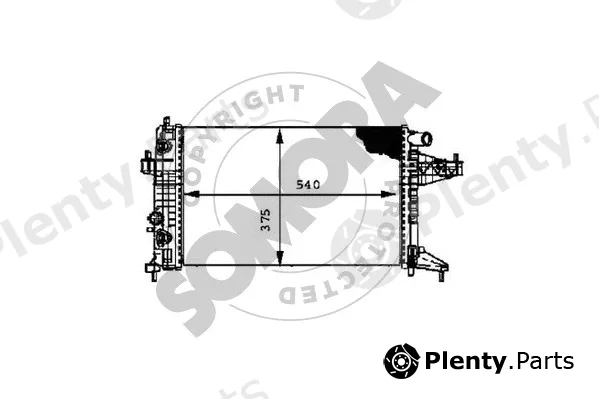 Somora 212540C — Radiator, engine cooling