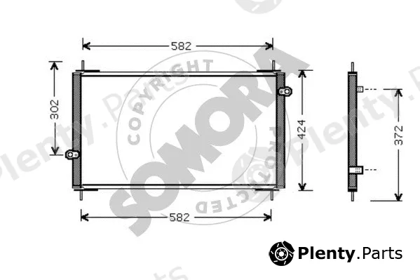 Somora 128060D — Condenser, air conditioning