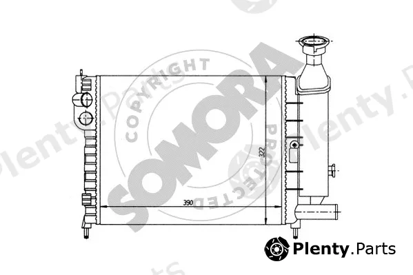 Somora 050140 — Radiator, engine cooling