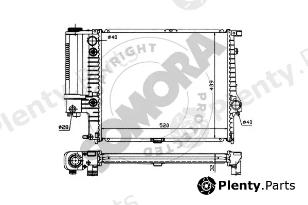 Somora 041142 — Radiator, engine cooling