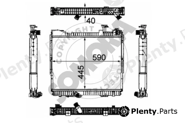 Somora 194840E — Radiator, engine cooling