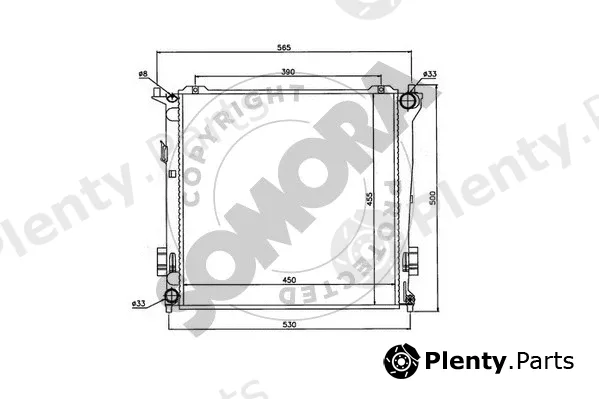 Somora 138040B — Radiator, engine cooling