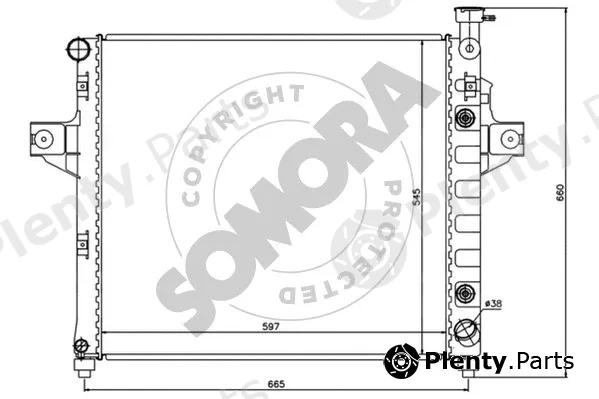 Somora 036140 — Radiator, engine cooling