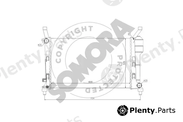 Somora 175240 — Radiator, engine cooling