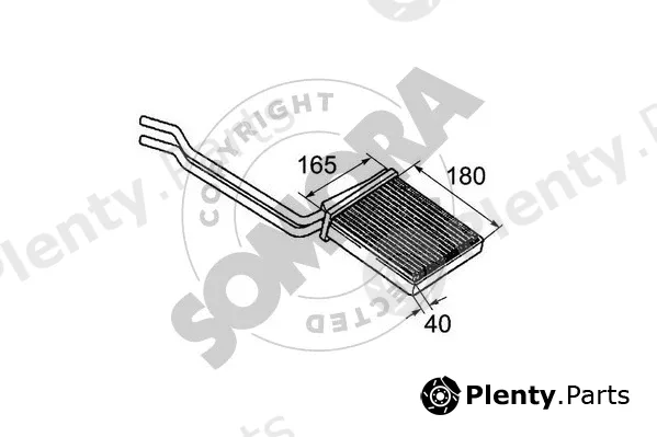 Somora 175050 — Heat Exchanger, interior heating