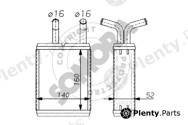 Somora 314050 — Heat Exchanger, interior heating