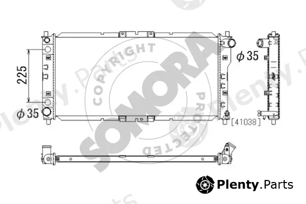 Somora 160840C — Radiator, engine cooling