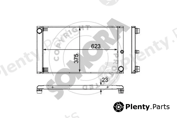 Somora 041340E — Radiator, engine cooling
