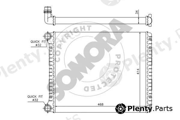 Somora 025540A — Radiator, engine cooling
