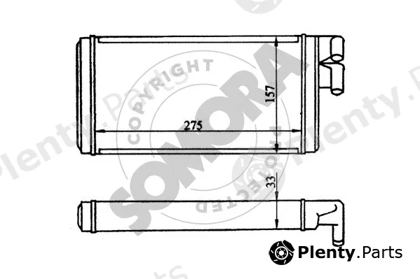Somora 020650 — Heat Exchanger, interior heating