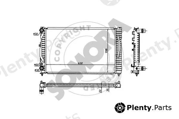 Somora 021341 — Radiator, engine cooling