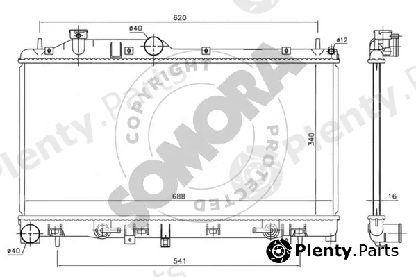 Somora 331240 — Radiator, engine cooling