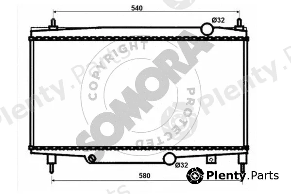 Somora 052340L — Radiator, engine cooling