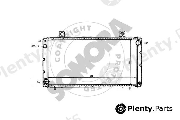 Somora 271041 — Radiator, engine cooling
