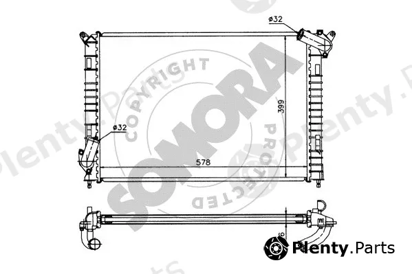 Somora 040042 — Radiator, engine cooling