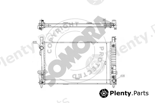 Somora 175240A — Radiator, engine cooling