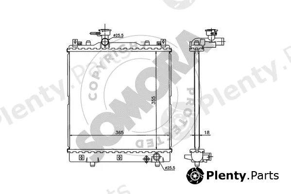 Somora 300240 — Radiator, engine cooling