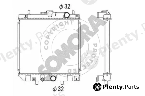 Somora 070440 — Radiator, engine cooling