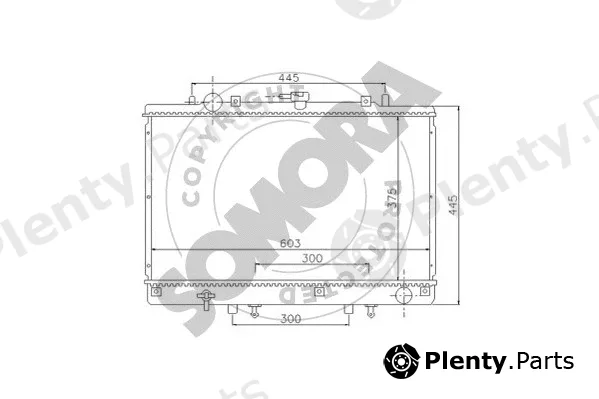 Somora 183140 — Radiator, engine cooling