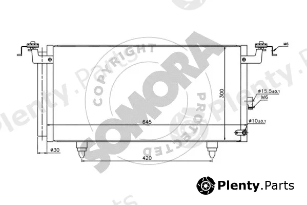 Somora 332460 — Condenser, air conditioning