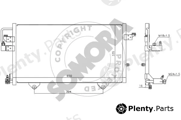 Somora 021260A — Condenser, air conditioning